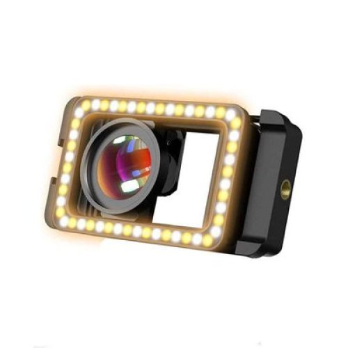 OBJLGEV 15X Macro Lens with LED Fill Light for iPhone Samsung Android, Universal Clip Attachment for Smartphone Photography